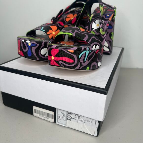 Larroudé Dolly Napa Flower Power Platform Sandal Size 11 - Picture 9 of 10